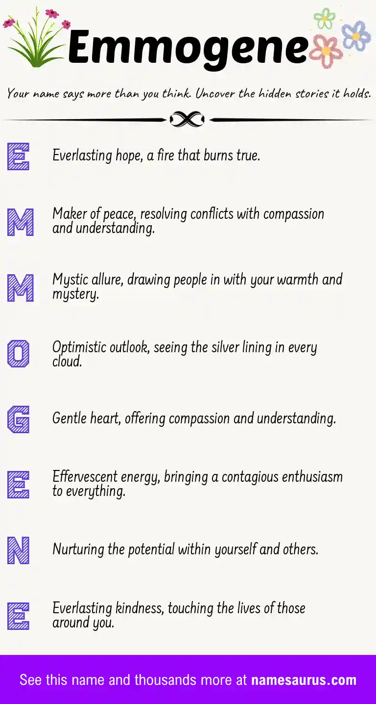 Acrostic poem about Emmogene.