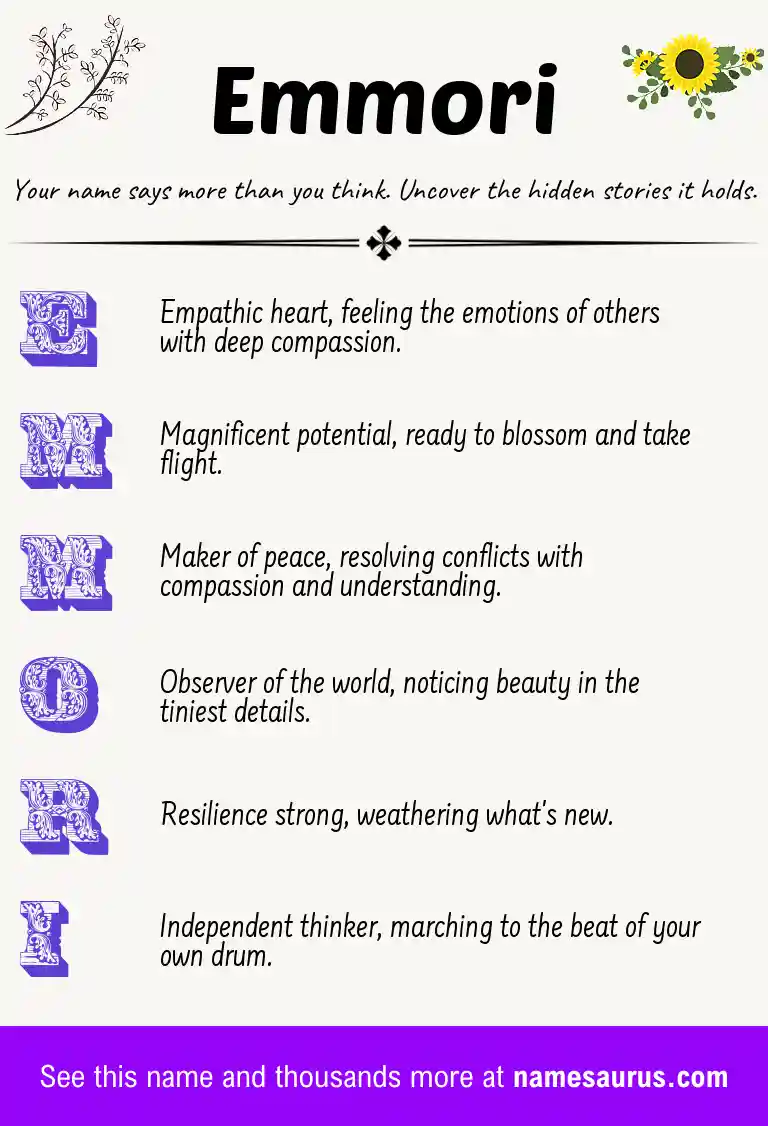 Acrostic poem about Emmori.