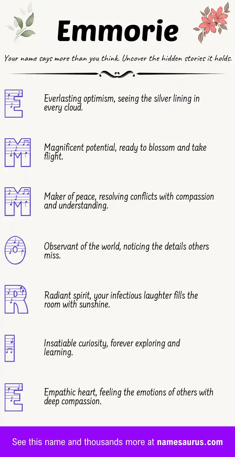 Acrostic poem about Emmorie.
