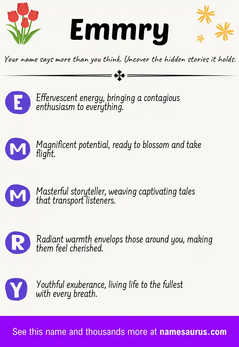 Acrostic poem about Emmry.
