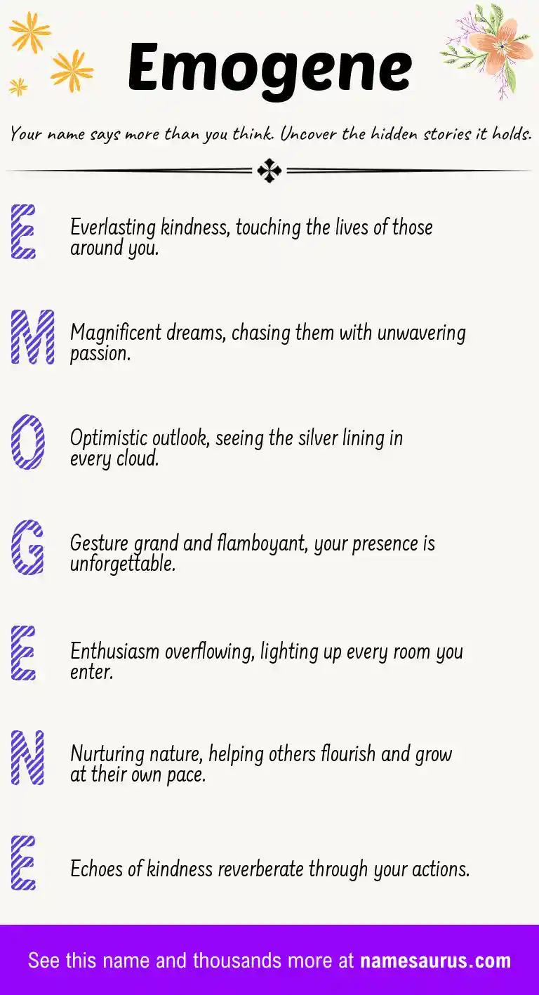 Acrostic poem about Emogene.
