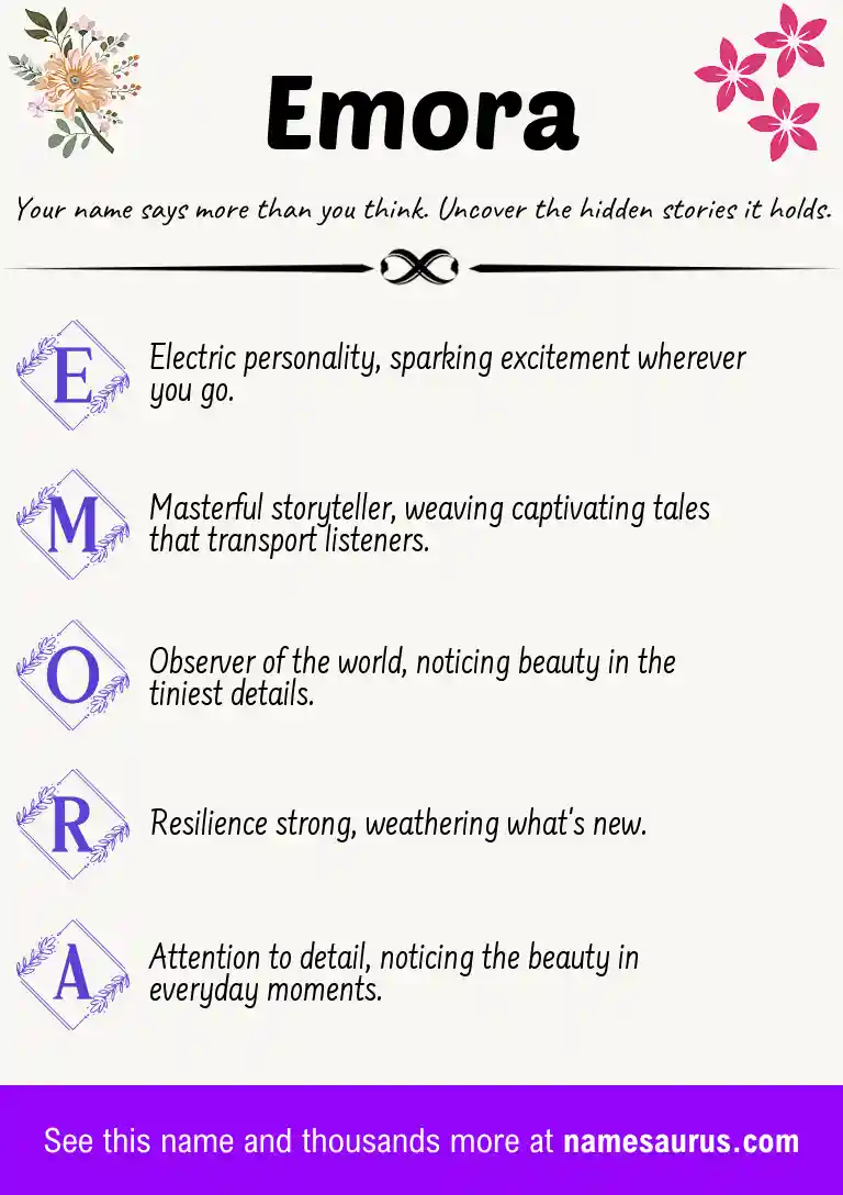 Acrostic poem about Emora.