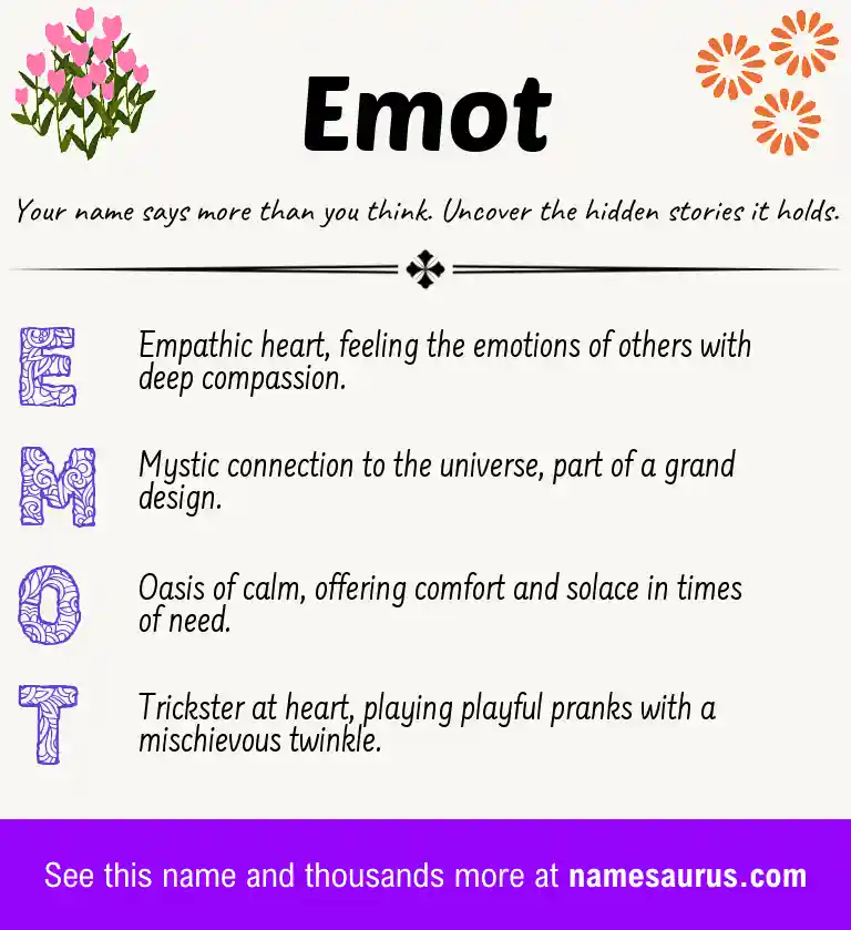 Acrostic poem about Emot.