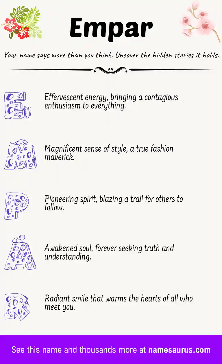 Acrostic poem about Empar.
