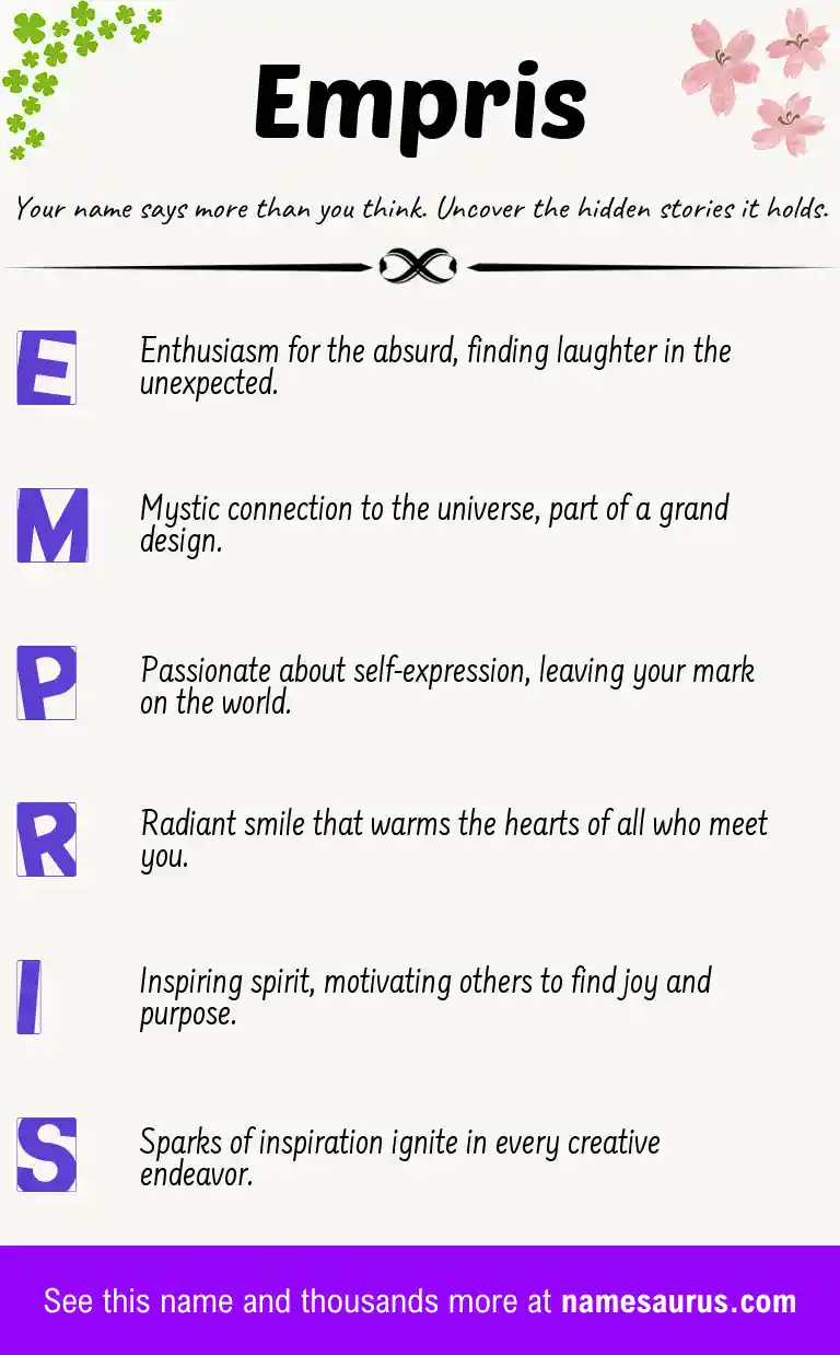 Acrostic poem about Empris.