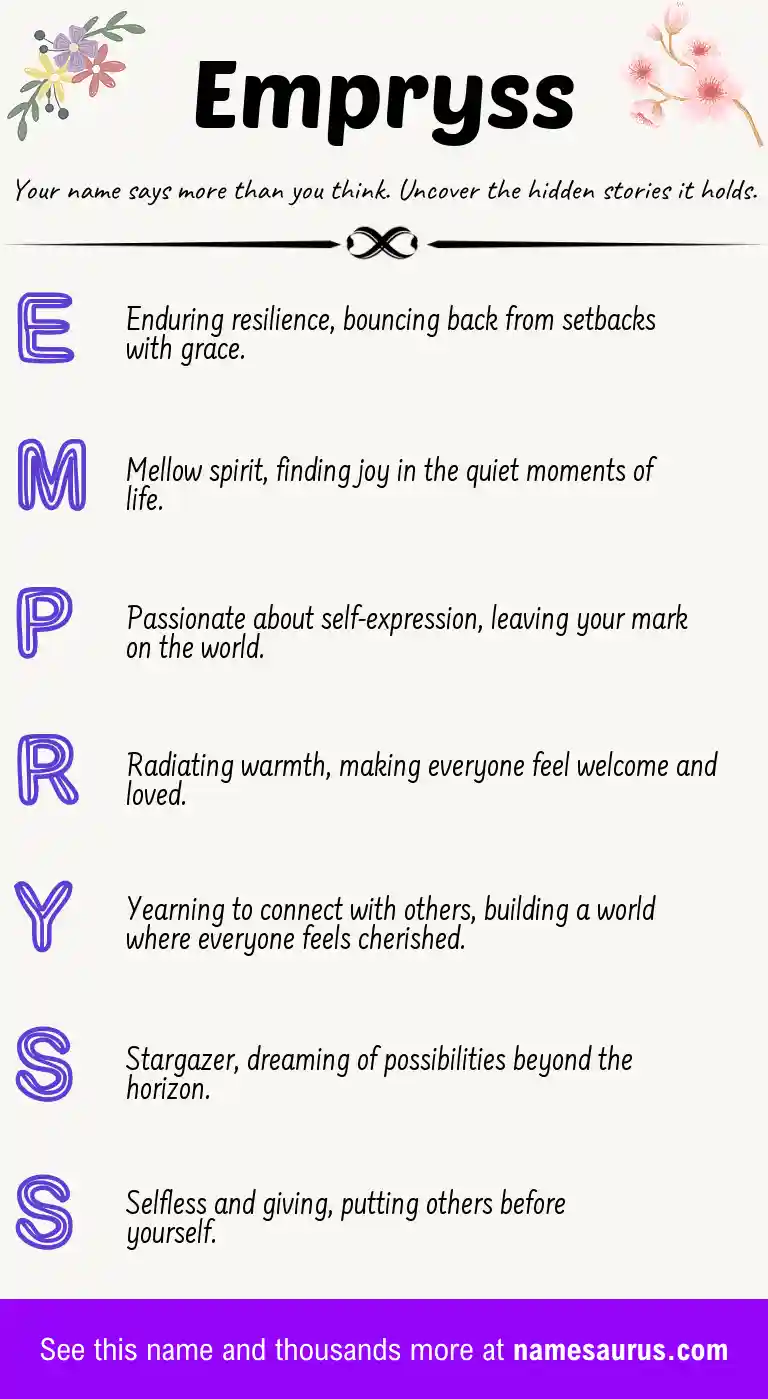 Acrostic poem about Empryss.