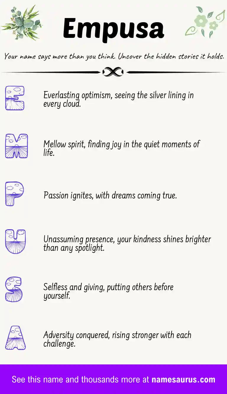 Acrostic poem about Empusa.