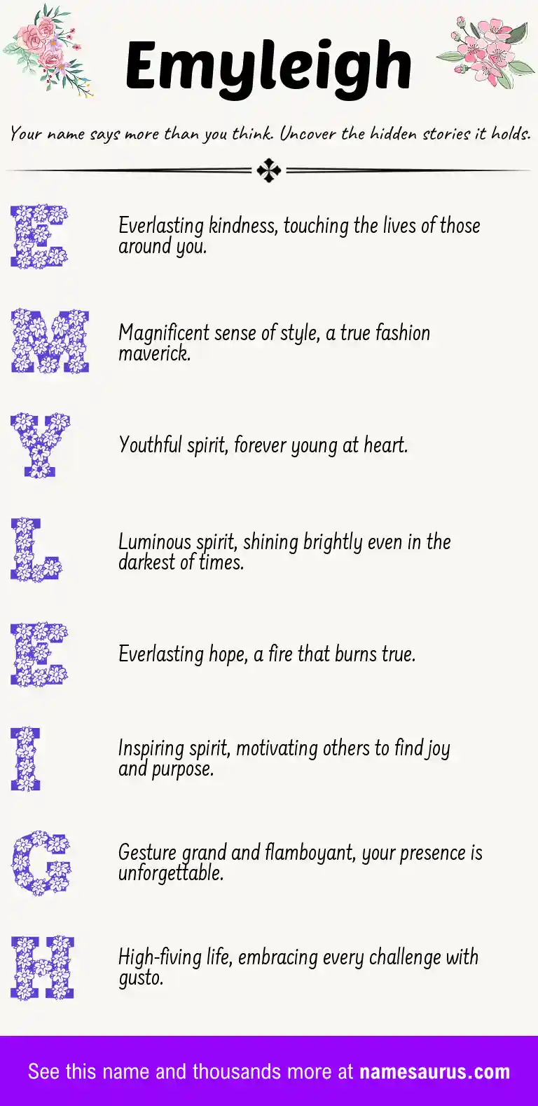 Acrostic poem about Emyleigh.