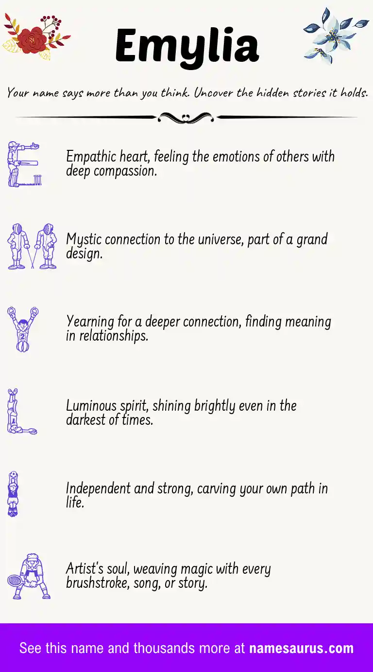 Acrostic poem about Emylia.