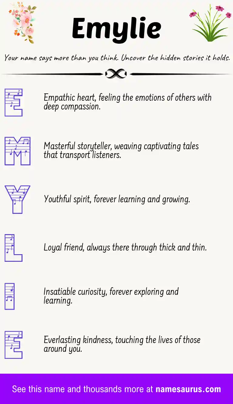 Acrostic poem about Emylie.