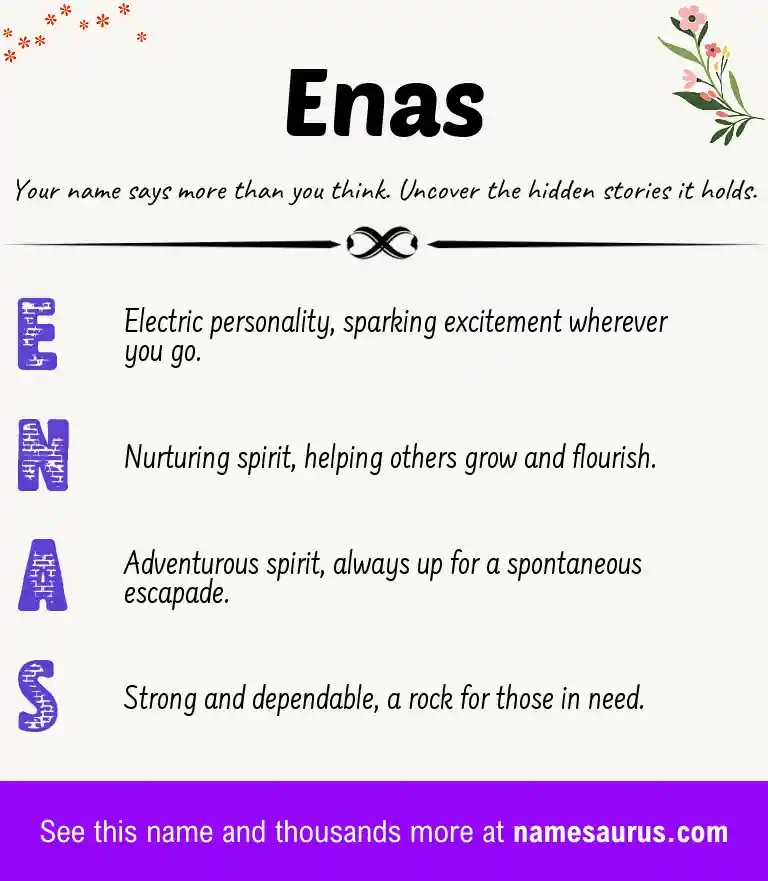 Acrostic poem about Enas.