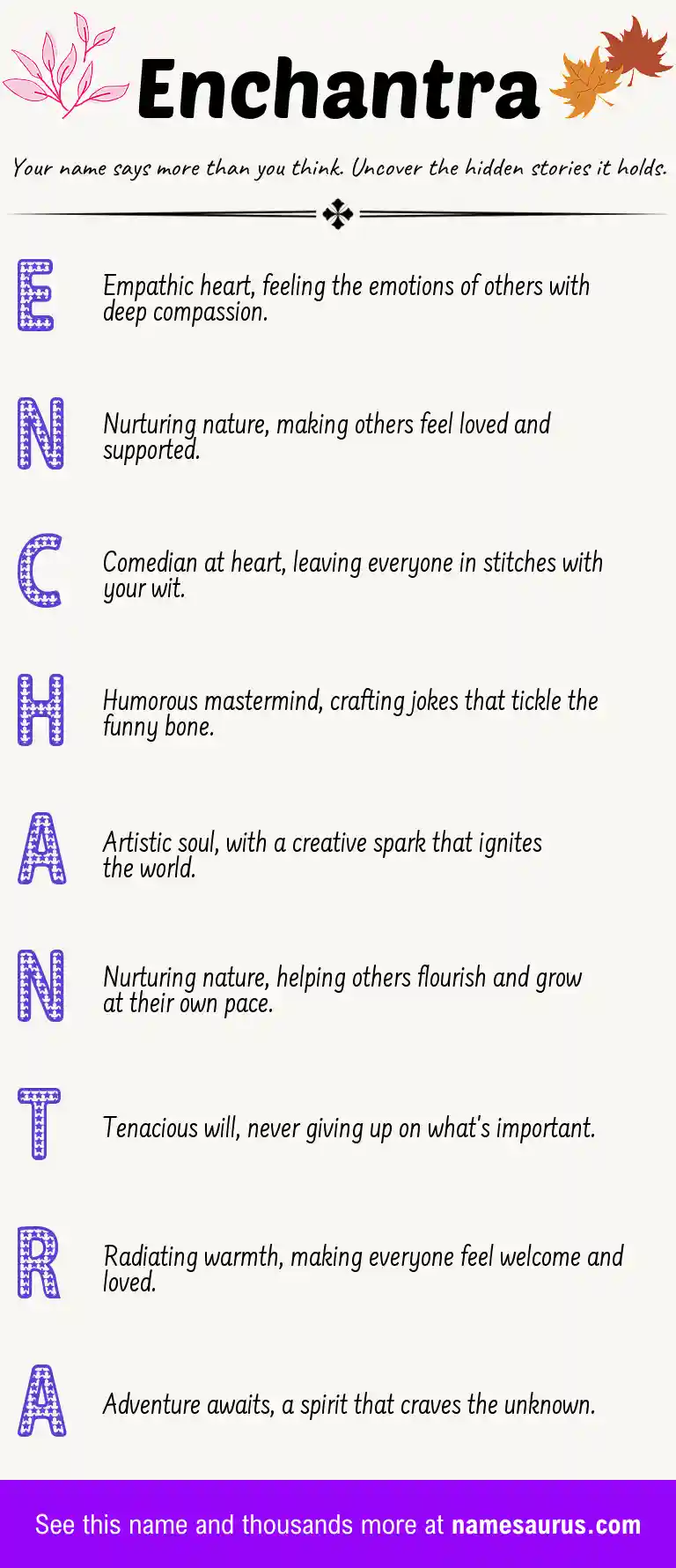 Acrostic poem about Enchantra.