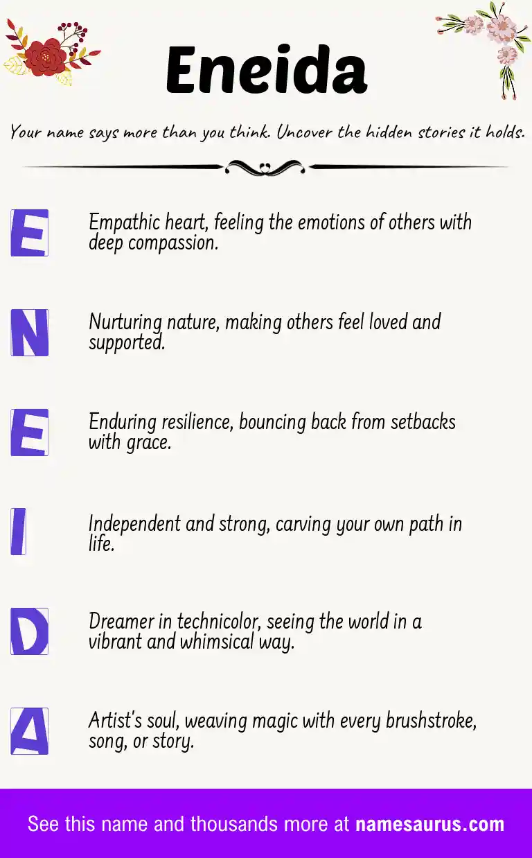 Acrostic poem about Eneida.