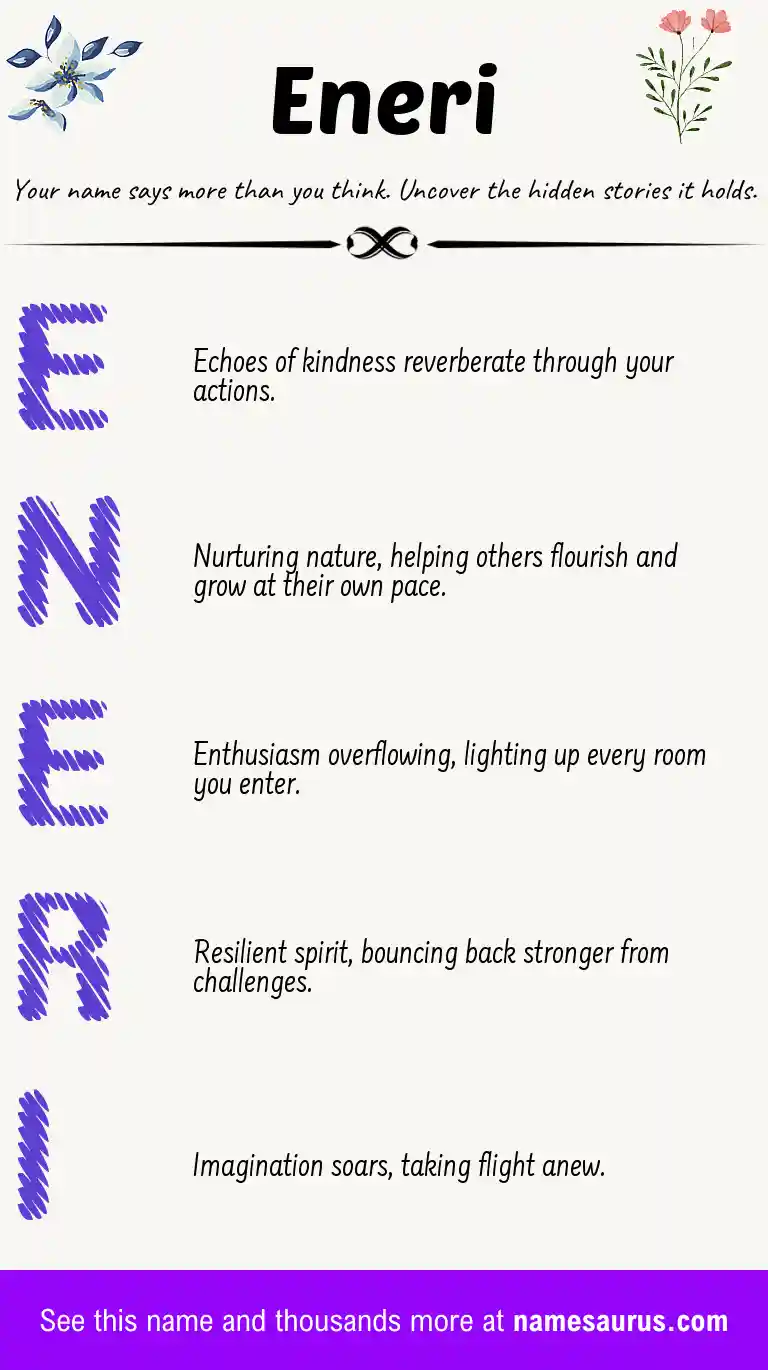 Acrostic poem about Eneri.