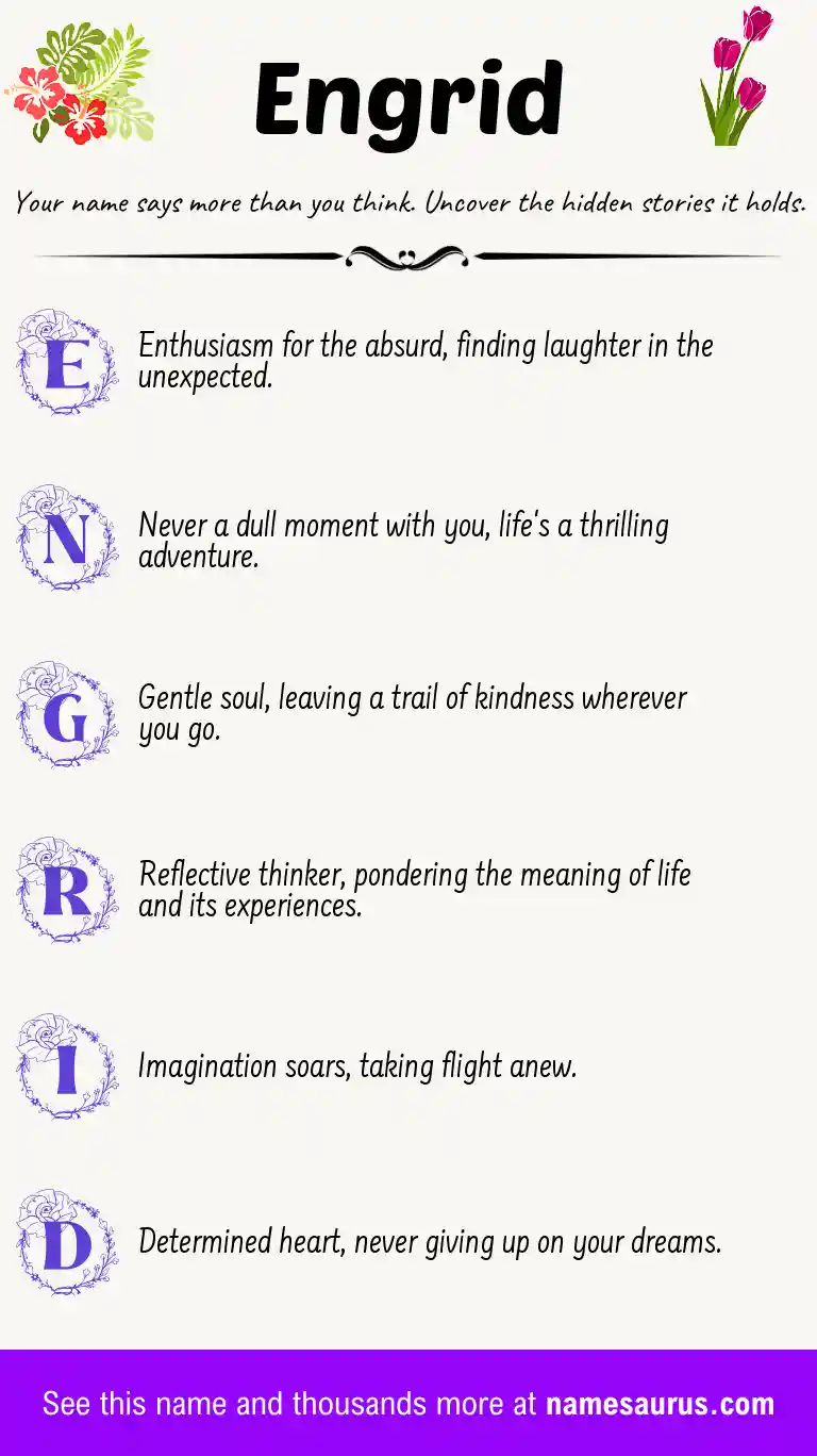 Acrostic poem about Engrid.