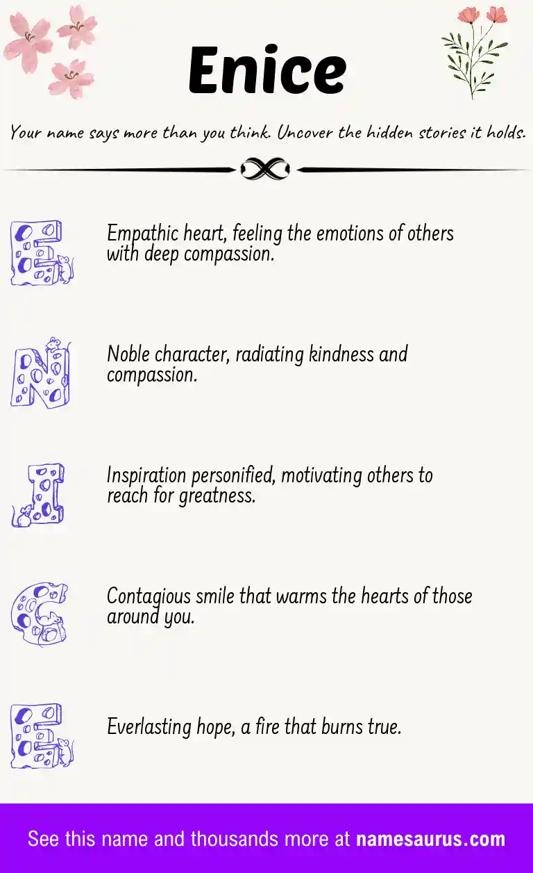 Acrostic poem about Enice.