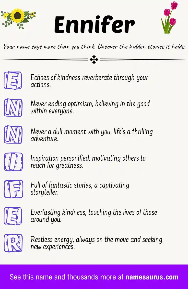 Acrostic poem about Ennifer.