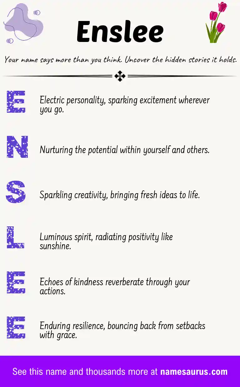 Acrostic poem about Enslee.