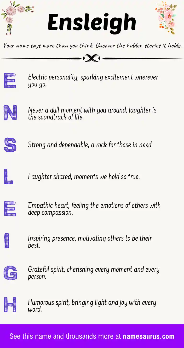Acrostic poem about Ensleigh.