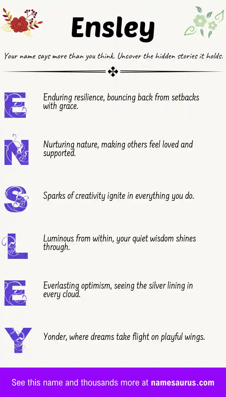 Acrostic poem about Ensley.