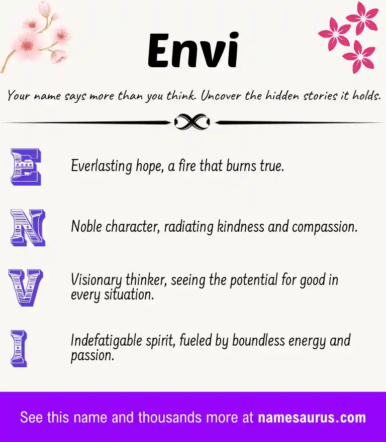 Acrostic poem about Envi.