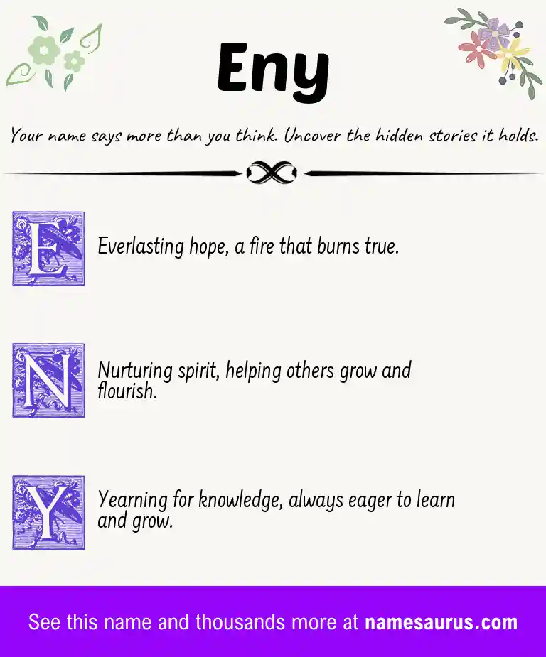 Acrostic poem about Eny.