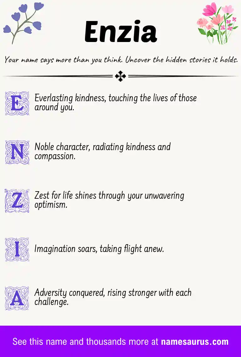 Acrostic poem about Enzia.