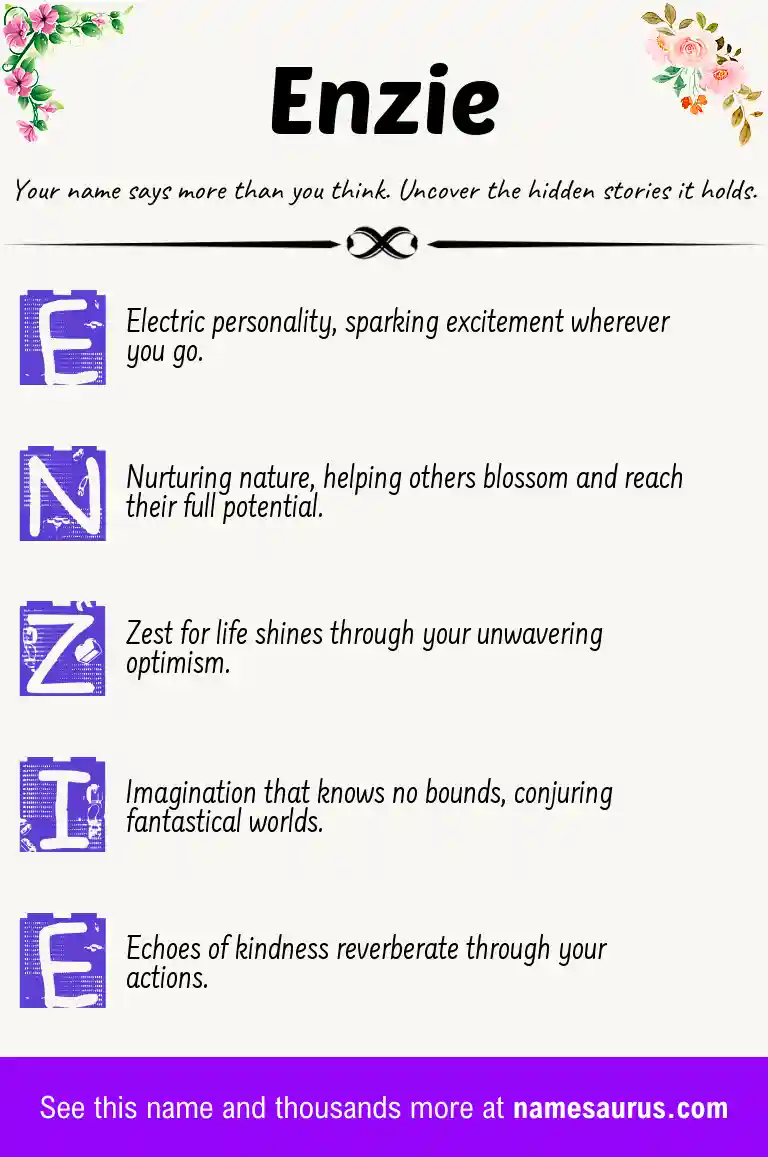 Acrostic poem about Enzie.