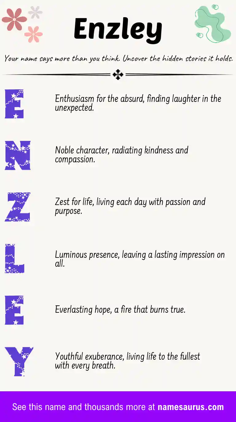 Acrostic poem about Enzley.