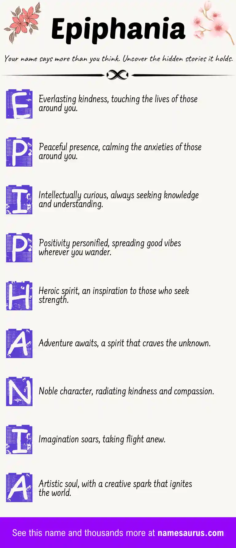 Acrostic poem about Epiphania.