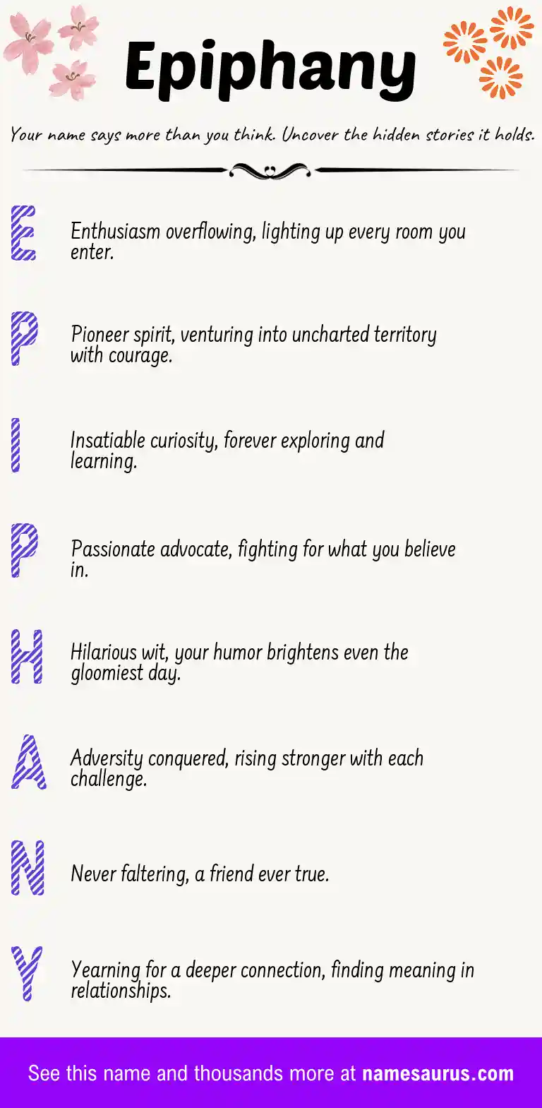 Acrostic poem about Epiphany.