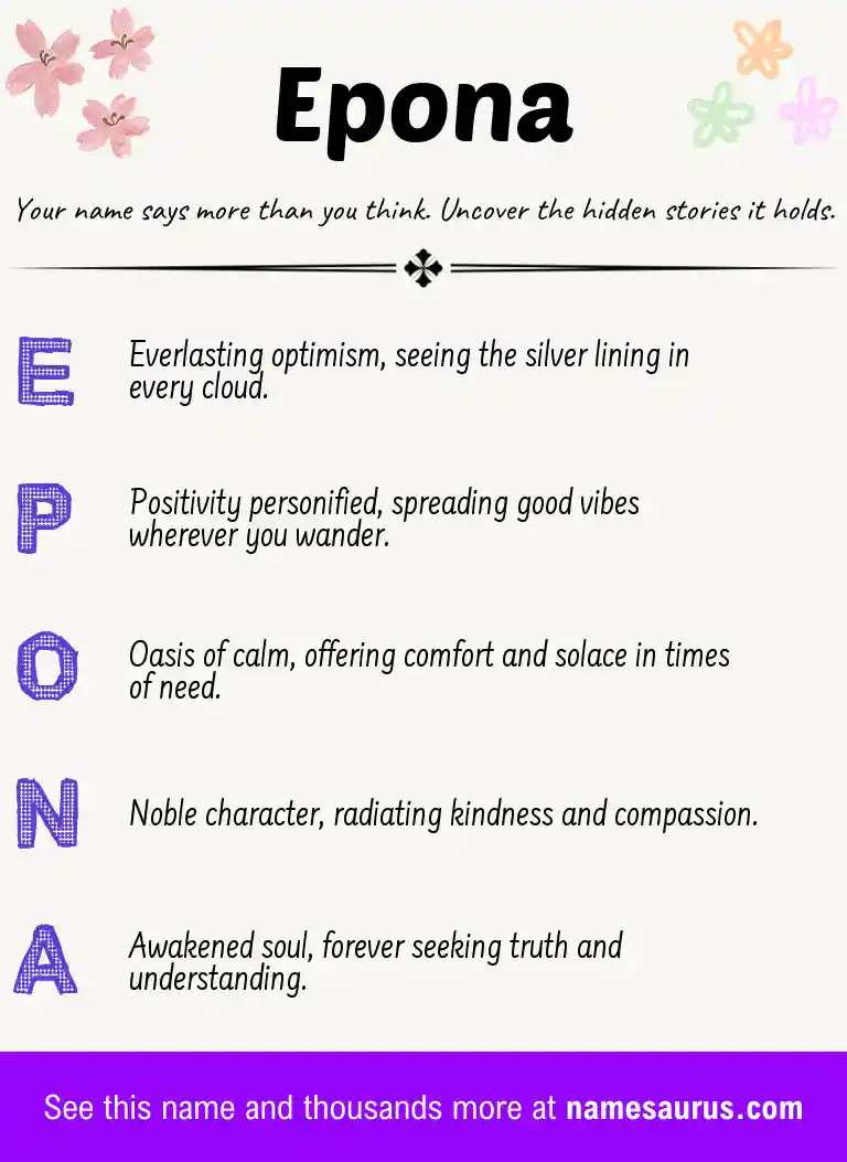 Acrostic poem about Epona.