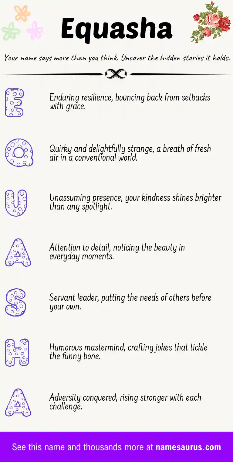 Acrostic poem about Equasha.