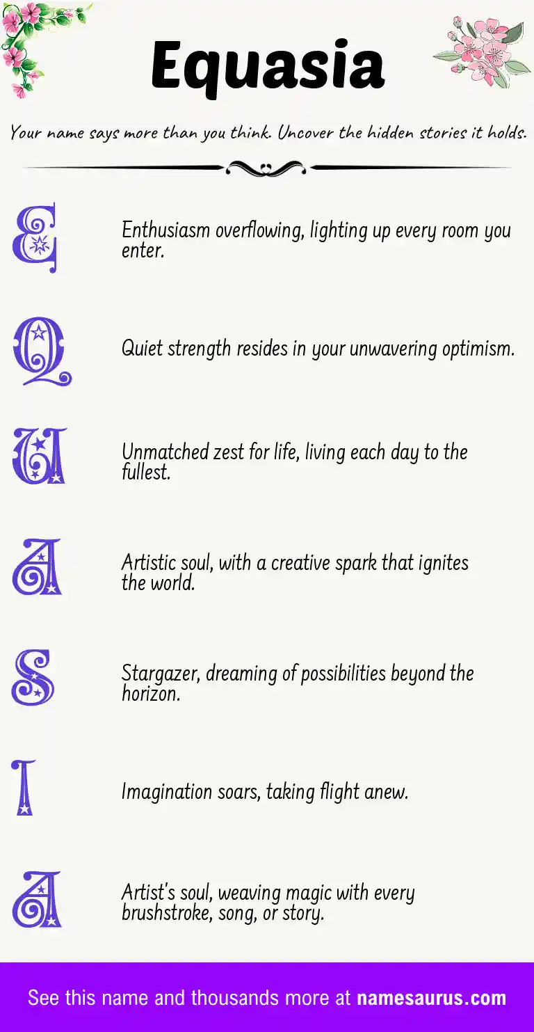 Acrostic poem about Equasia.