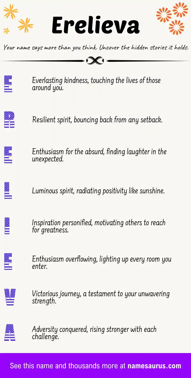 Acrostic poem about Erelieva.
