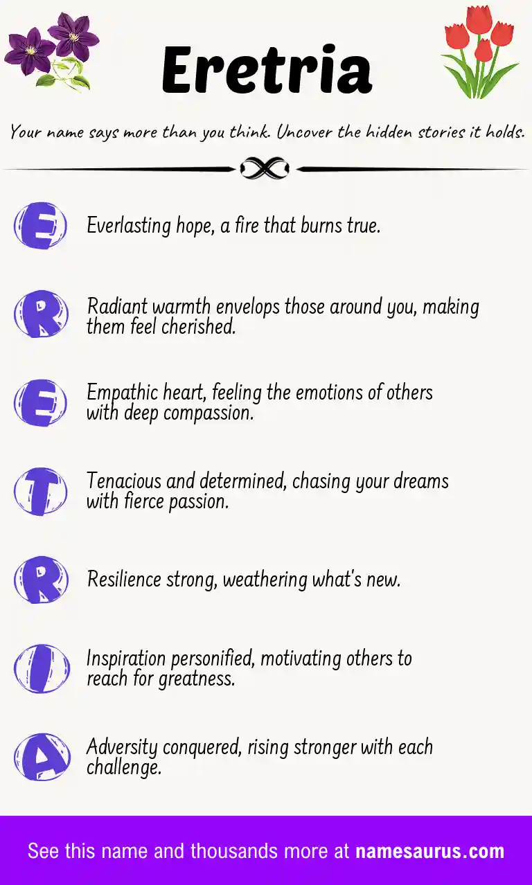 Acrostic poem about Eretria.