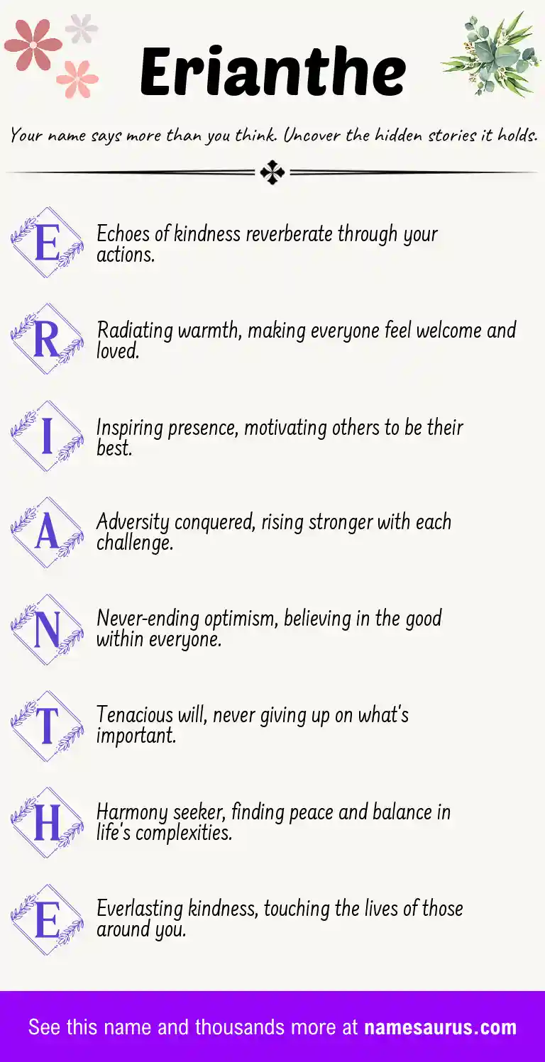 Acrostic poem about Erianthe.