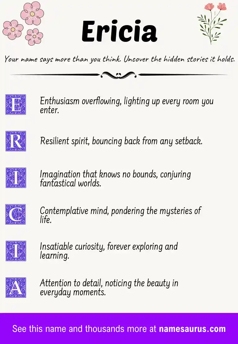 Acrostic poem about Ericia.