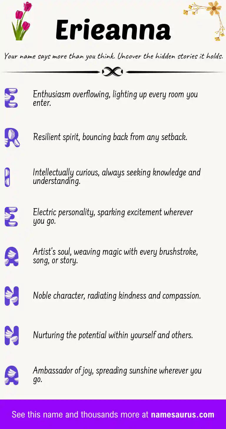 Acrostic poem about Erieanna.