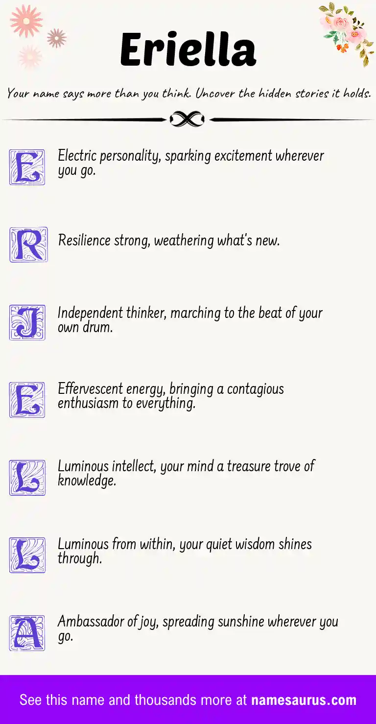 Acrostic poem about Eriella.