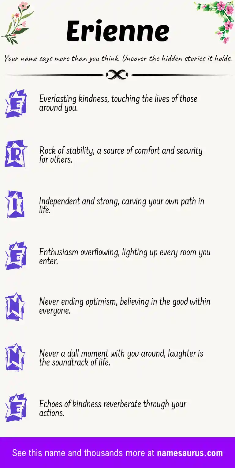 Acrostic poem about Erienne.