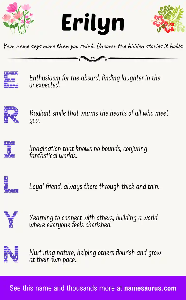Acrostic poem about Erilyn.
