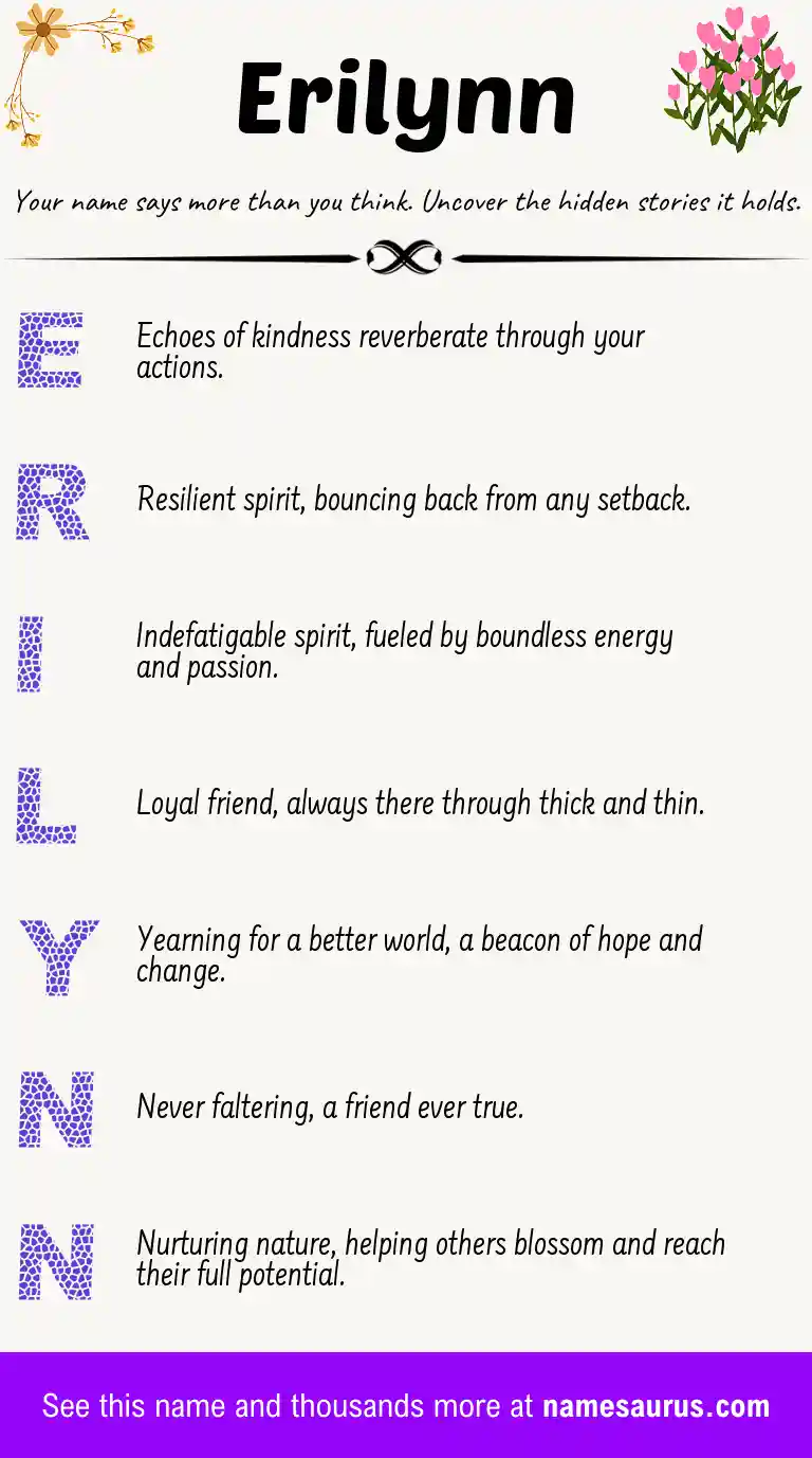 Acrostic poem about Erilynn.
