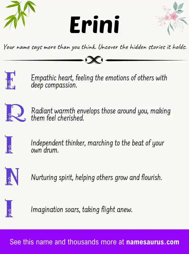Acrostic poem about Erini.