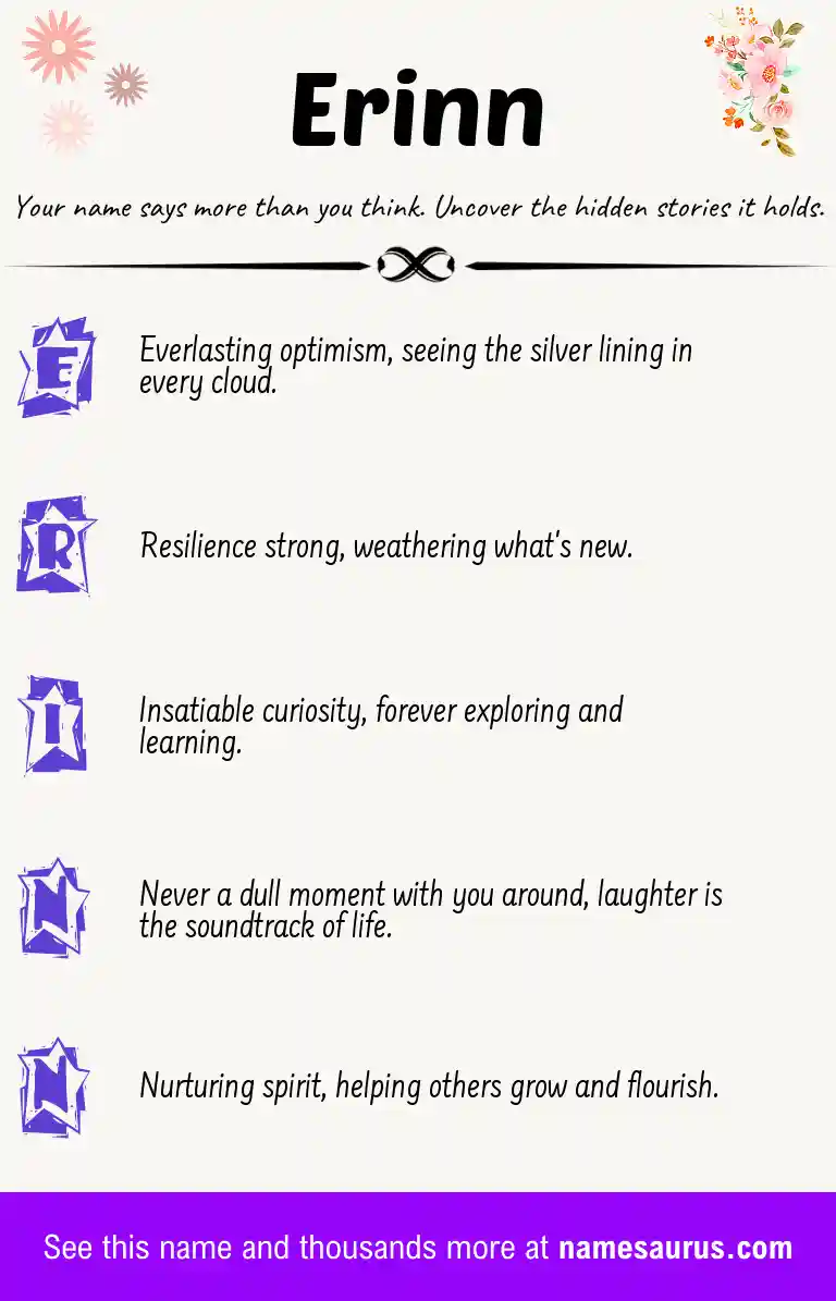 Acrostic poem about Erinn.