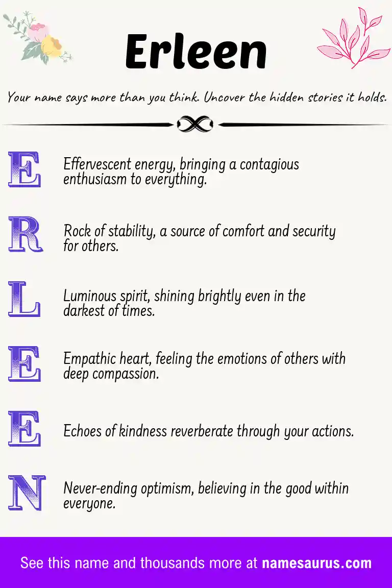 Acrostic poem about Erleen.
