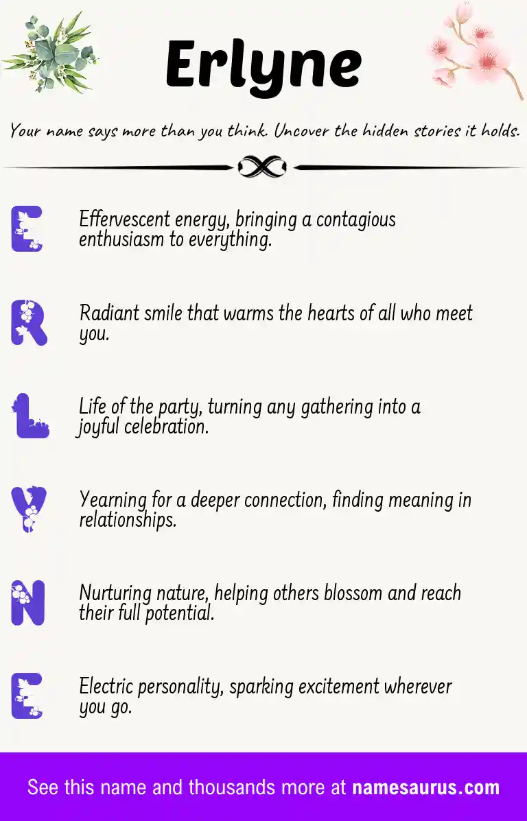 Acrostic poem about Erlyne.