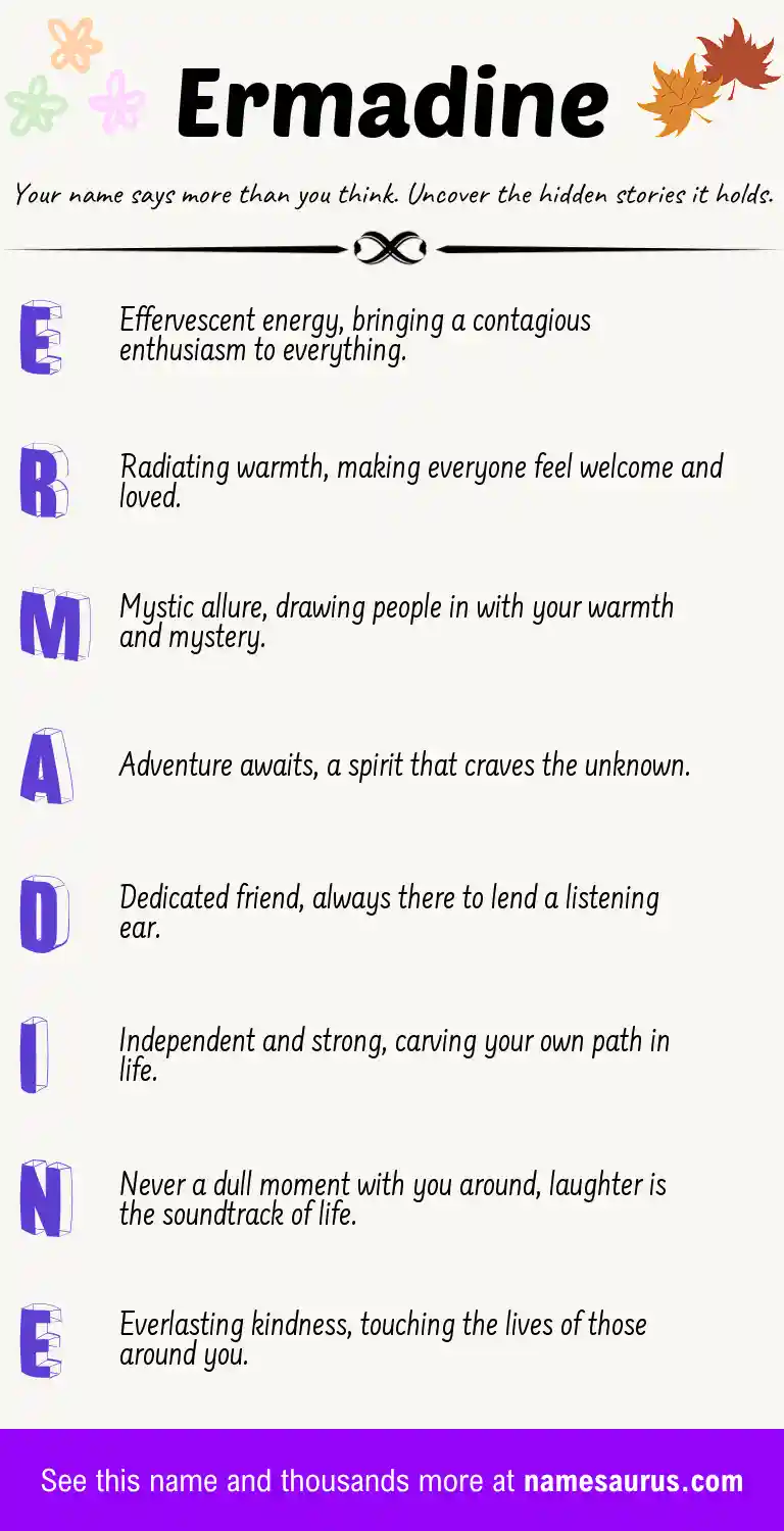 Acrostic poem about Ermadine.