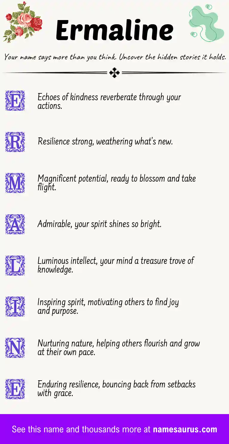 Acrostic poem about Ermaline.