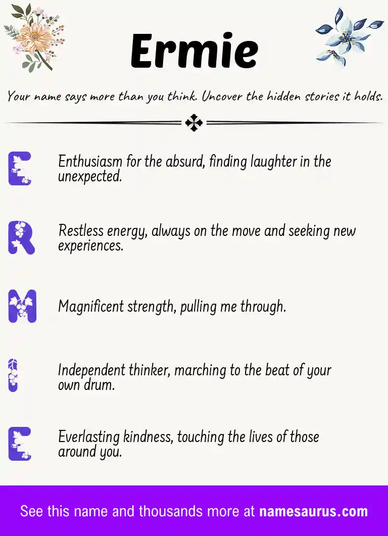Acrostic poem about Ermie.